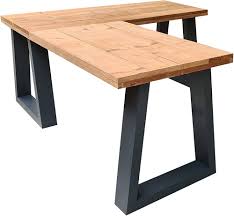 Hoekbureau Vancouver - Geroosterd Hout 200x140 cm - Zwart